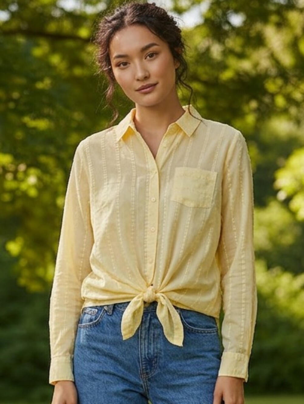 Westport Bright Yellow Button-Front Shirt